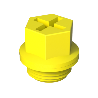 Diese Dichtschraube schützt effektiv Innengewinde in hydraulischen und pneumatischen Geräten während Beschichtungsprozessen oder beim Transport. Wir empfehlen Dichtschrauben hergestellt aus PA6 für Hochtemperaturanwendungen (bis zu 80ºC). Einige Artikel können auf Anfrage mit einem O-Ring geliefert werden, bitte kontaktieren Sie uns hierzu.