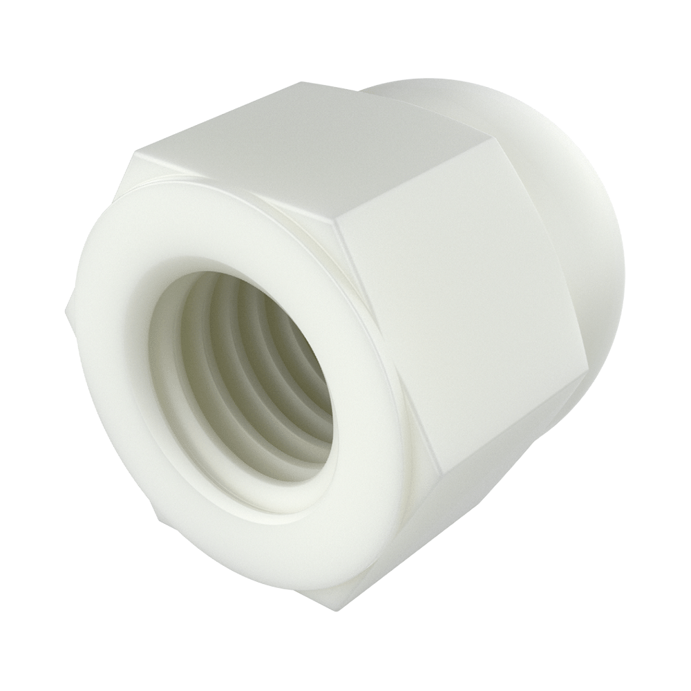 <p>Unsere <b>Sechskant-Hutmuttern MTC</b>, ähnlich <b>DIN 1587</b>, sind in <b>PA66</b> und <b>PA66GF30</b> erhältlich und bieten leichte, isolierende und widerstandsfähige Lösungen für industrielle und technische Anwendungen. Einige Ausführungen verfügen über eine <b>selbstsichernde</b> Funktion.</p>

<p>· <b>PA66:</b> Hohe Steifigkeit, gute Maßhaltigkeit sowie Beständigkeit gegen Verschleiß, Schlagbeanspruchung und Ermüdung. Dauertemperatur bis 100 °C. Gute Beständigkeit gegen Öle, Fette, Kohlenwasserstoffe und aliphatische Lösungsmittel.<br>
· <b>PA66GF30:</b> Mit 30 % Glasfaser verstärktes Material für höhere mechanische und thermische Beständigkeit. Dauertemperatur bis 130 °C sowie hohe Beständigkeit gegen Verformung unter Belastung.</p>

<p>Geeignet für elektrische Komponenten, Kunststoffbefestigungen und Anwendungen in anspruchsvollen Industrieumgebungen.</p>