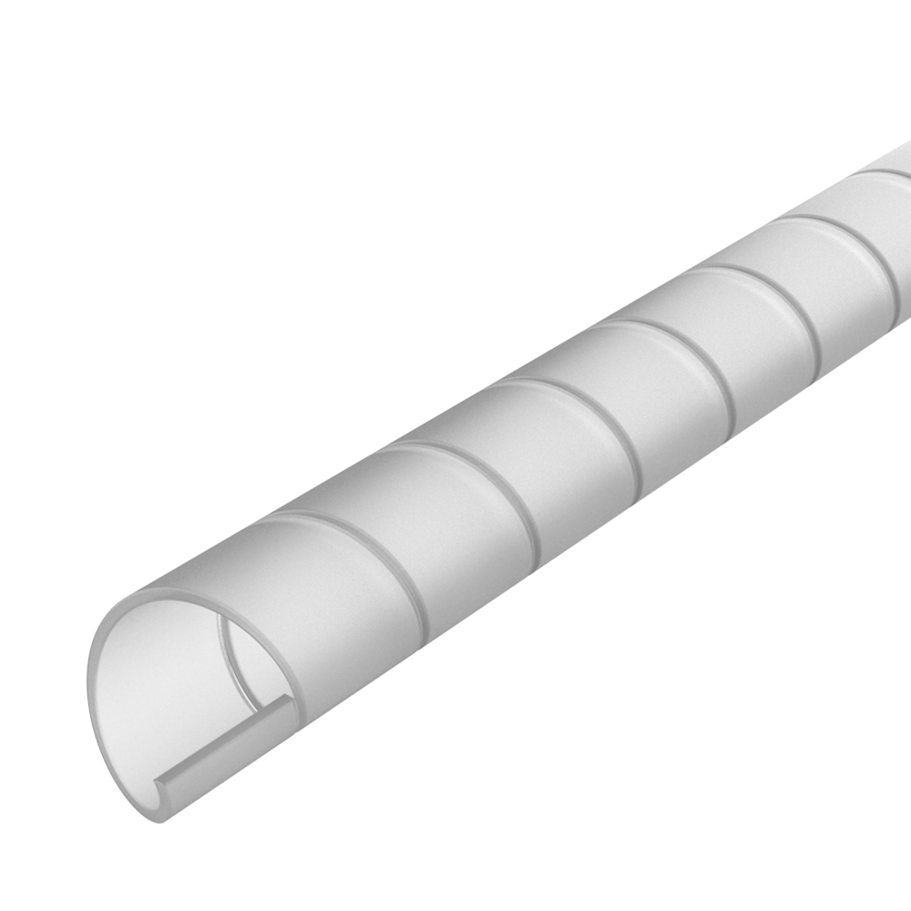 Unsere <b>MTEP-Spiralschläuche</b> zur <b>Bündelung und zum Schutz von Kabeln</b> ermöglichen eine flexible Organisation und den Schutz von Kabelbäumen und verbessern Ordnung sowie Sicherheit der Installation.<br>
Produktfamilie gleicher Typologie, erhältlich in <b>verschiedenen technischen Werkstoffen</b> je nach mechanischen, thermischen oder chemischen Anforderungen der jeweiligen Anwendung.<br><br>
· <b>HDPE:</b> Halogenfrei · UL94-V2 (nur natur und schwarz) · Farben auf Anfrage: rot, orange, blau, gelb und grau<br>
· <b>PP:</b> Halogenfrei · Beständig gegen Säuren, Laugen und Reinigungsmittel · Lebensmittel-, Pharma- und Chemieindustrie · UL94-HB · Detektierbare Ausführung gemäß HACCP · Farbe blau verfügbar<br>
· <b>PA6:</b> UL94-HB<br>
· <b>PVC:</b> UL94-HB · Farben auf Anfrage: weiß, rot, blau und gelb<br>
· <b>PTFE:</b> UL94-V0<br><br>
Die <b>offene Spiralstruktur</b> ermöglicht das Einführen und Entfernen von Kabeln an jeder Stelle der Verlegung. Zur Erleichterung der Montage sind Spiralen mit 6 und 12 mm Außendurchmesser (Maß D) mit einem separat erhältlichen Werkzeug aus unserer Familie <b><a href='https://www.iscsl.de/werkzeug-fur-schutzende-spiralhulle-mtep/mhpce/'>MHPCE</a></b> kompatibel.<br><br>
<b>Lieferung und Verpackung:</b> Maßeinheit 1 Meter · lose Lieferung ohne Zuschnitt · Rollen mit maximal 10, 25 oder 50 Metern je nach Referenz · <i>Sondermaße auf Anfrage</i>.